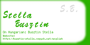 stella busztin business card